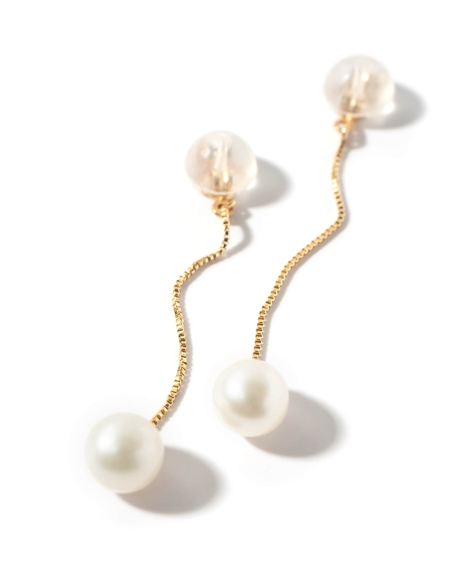 K10 淡水パール 真珠 ピアス キャッチ パール 両耳用 パーツ キャッチ