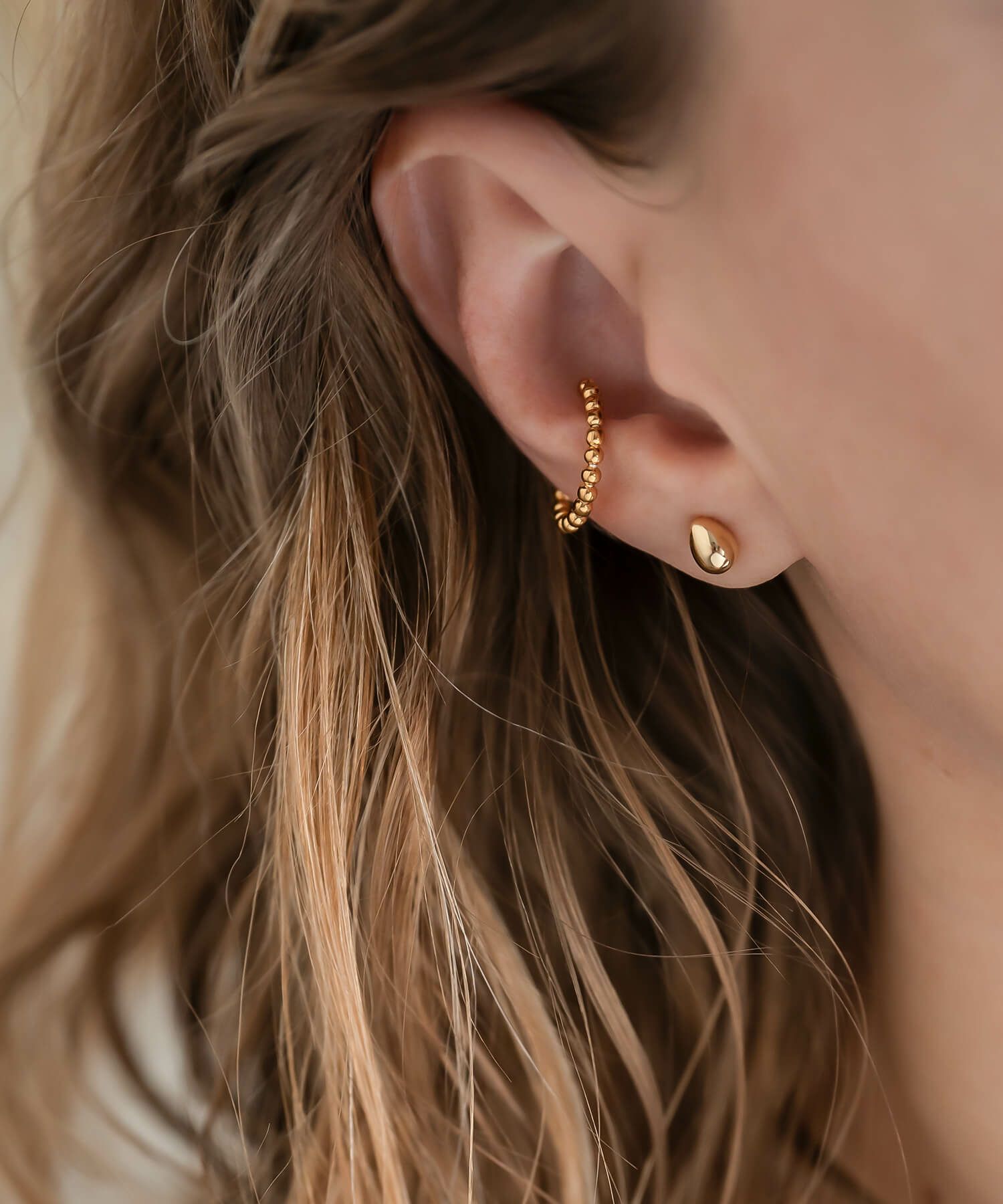 K18 Tiny Studs Earrings MOLLICA GRAND -モリカ グラン- | Ops