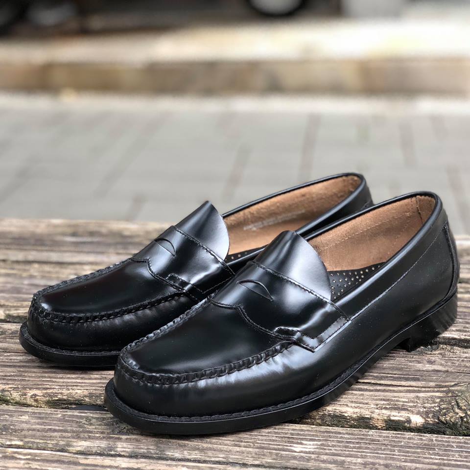 G.H.Bass/ジー・エイチ・バス】ローファー LOGAN (LEATHER SOLE)（Black）