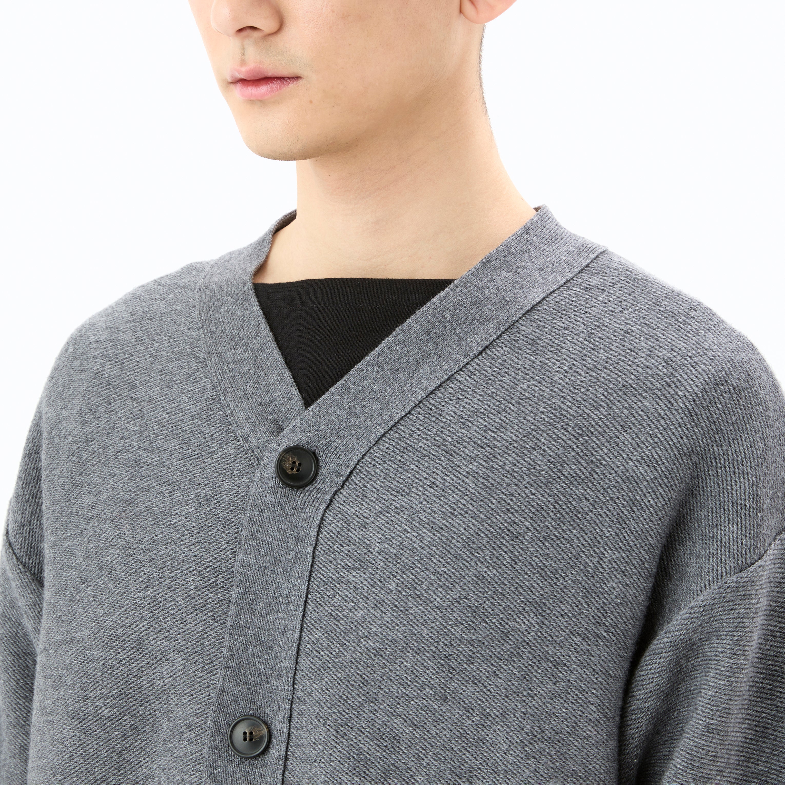 Men's Wool Cotton 9G French Terry Knit Cardigan｜ORCIVAL