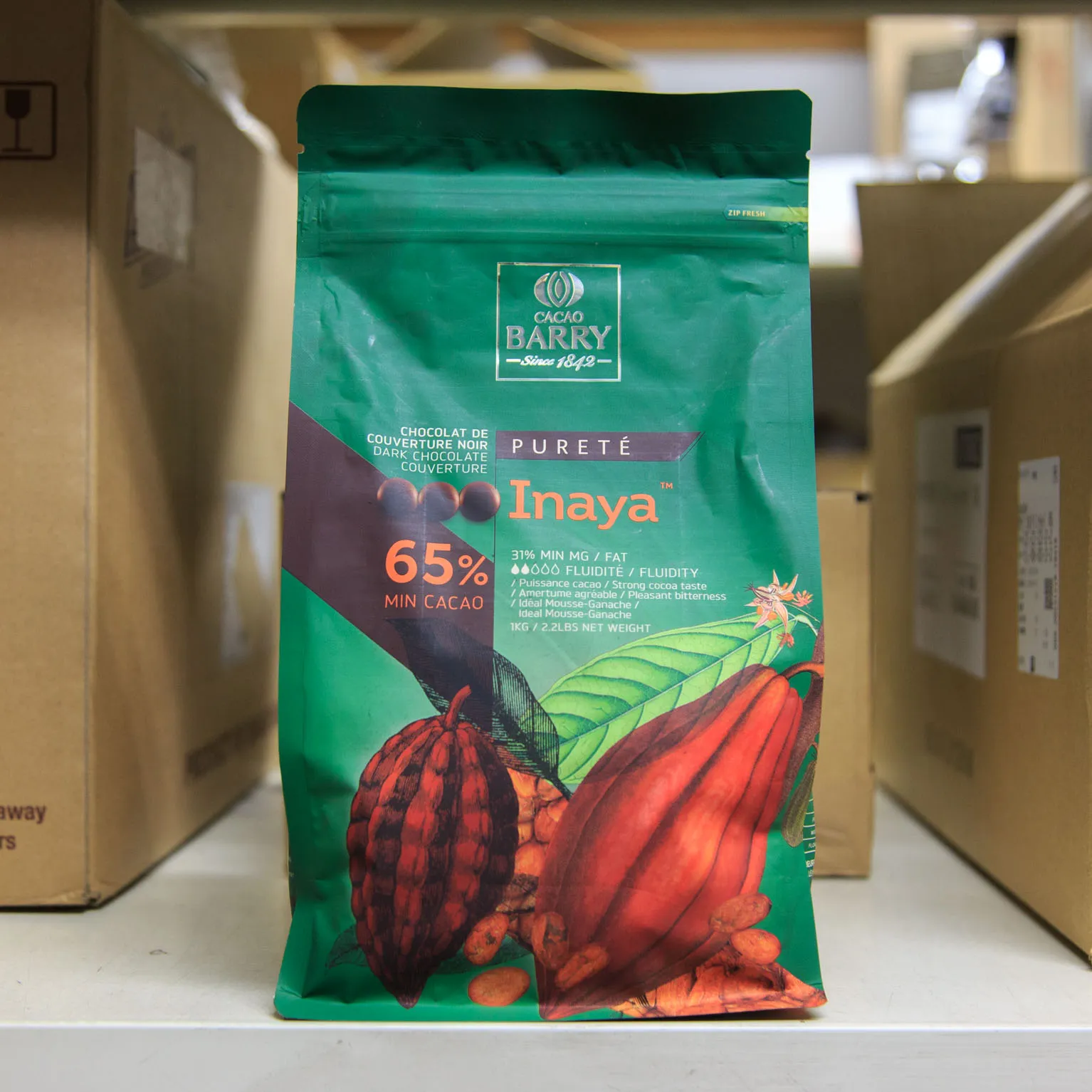 クーベルチュール ピストール イナヤ 65％ 1kg : バリーカレボー / 日