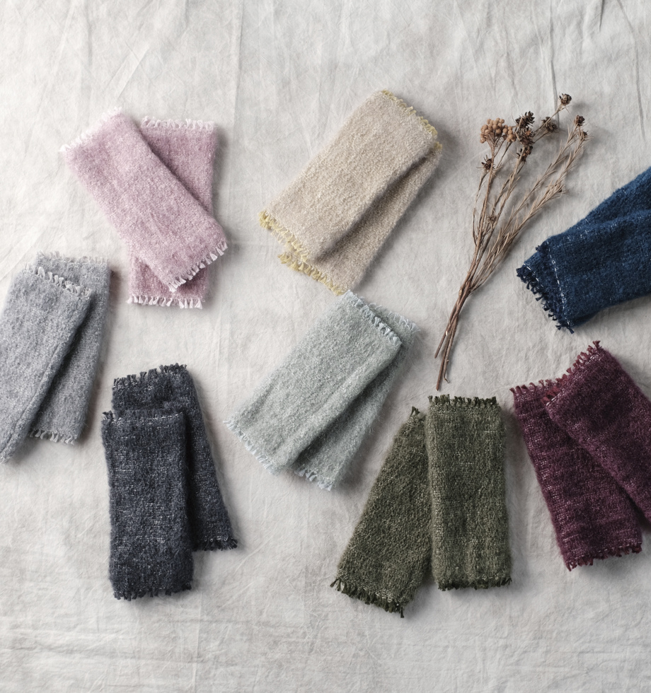 モヘヤシルク アームウォーマー ライトグレー | 【公式】工房織座