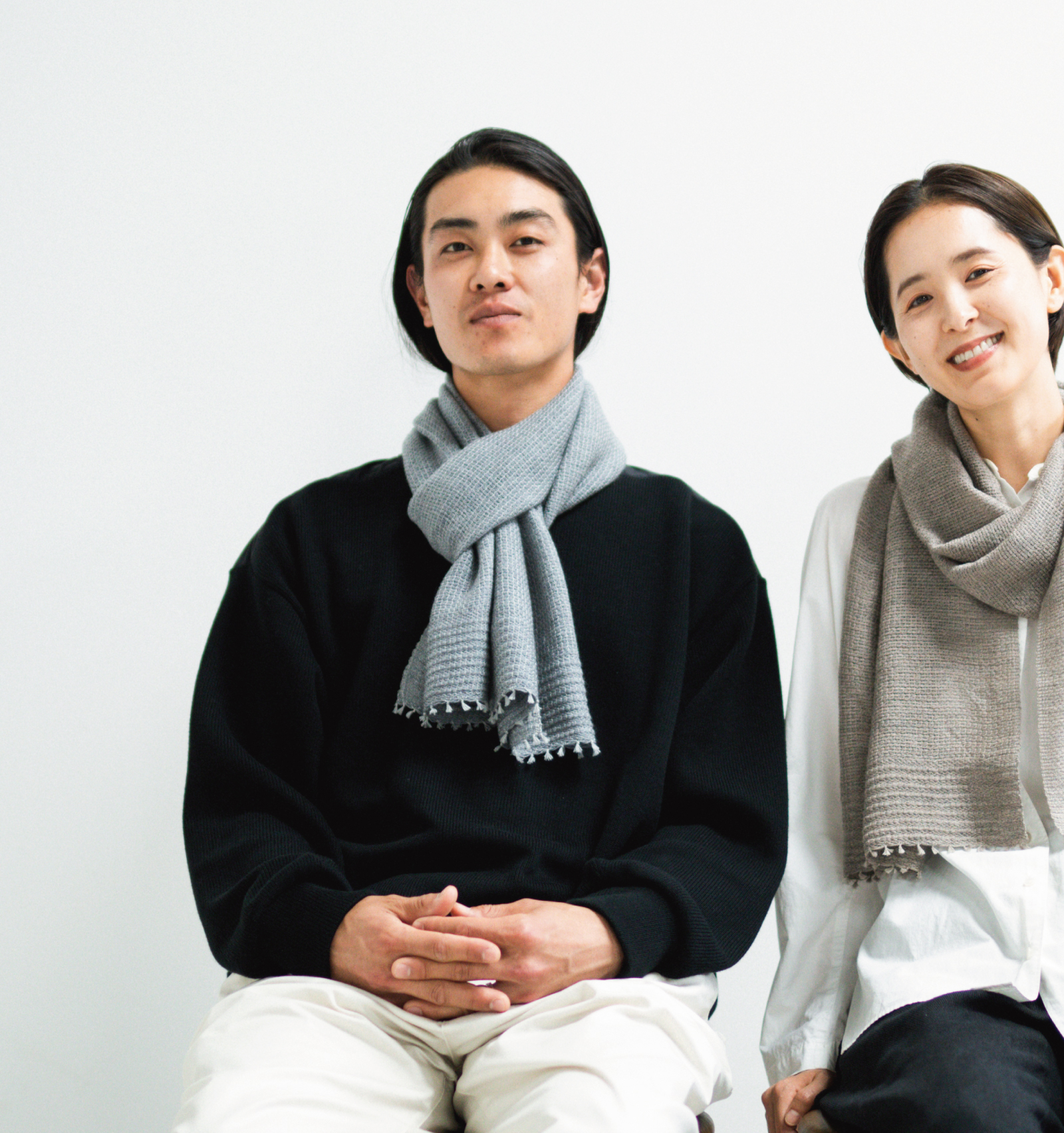 MOJIRIウールマフラー グレー | 【公式】工房織座オンラインショップ