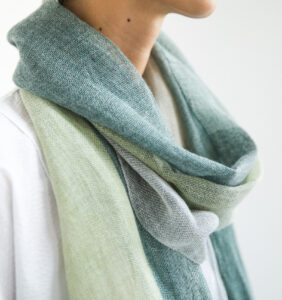 2/26 再入荷】麻のストール カラーズ グリーン | 【公式】工房織座