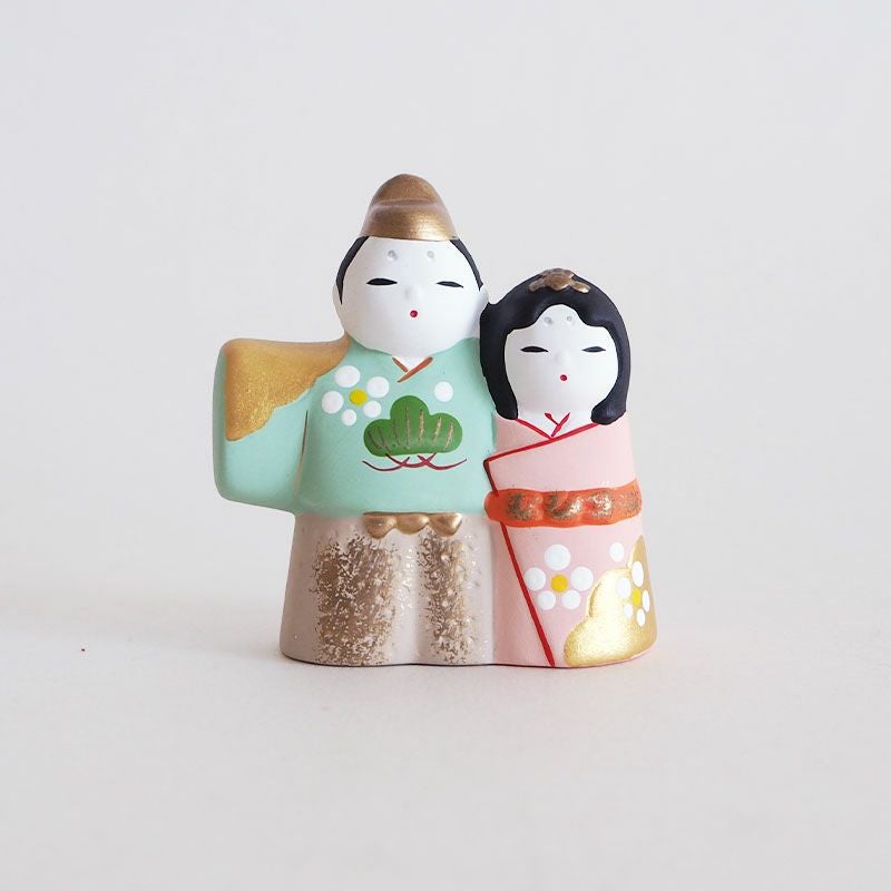 錦彩桜橘飾り睦立雛（手籠台付）｜和食器通販｜織部 Online Store【公式】