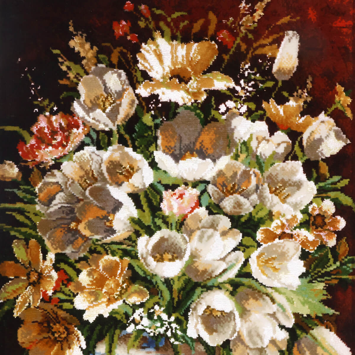 ペルシャ絨毯 タブリーズ産 絵画絨毯 72×53cm（FP-70258） – ギャッベ