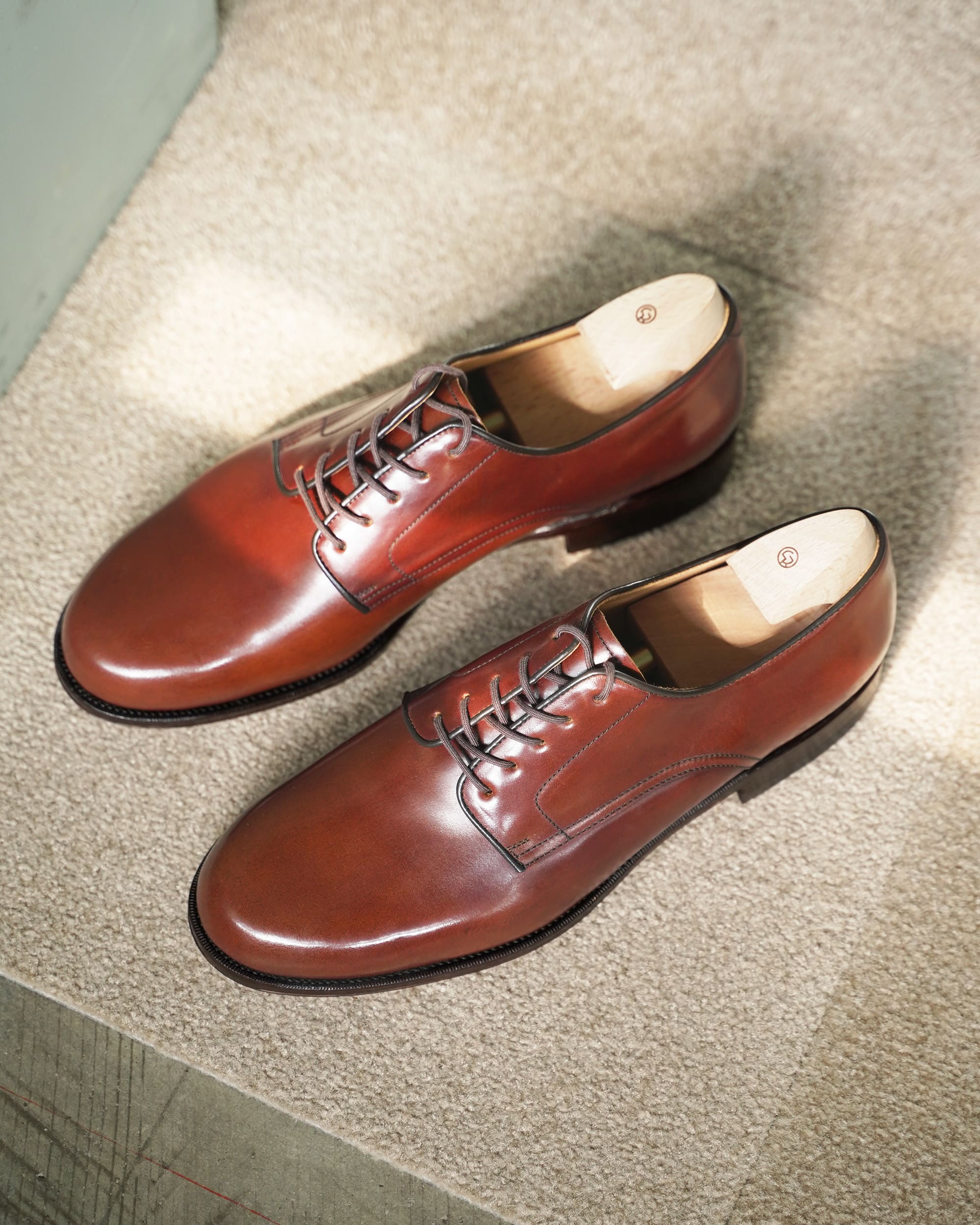 Oriental（オリエンタル） 012 plain toe Cordovan Cognac - ZABOU