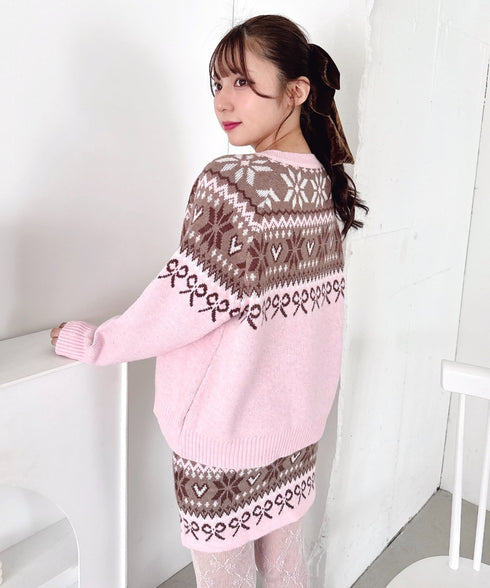 リボンノルディックニットセットアップ【2点SET】 | LO2254029