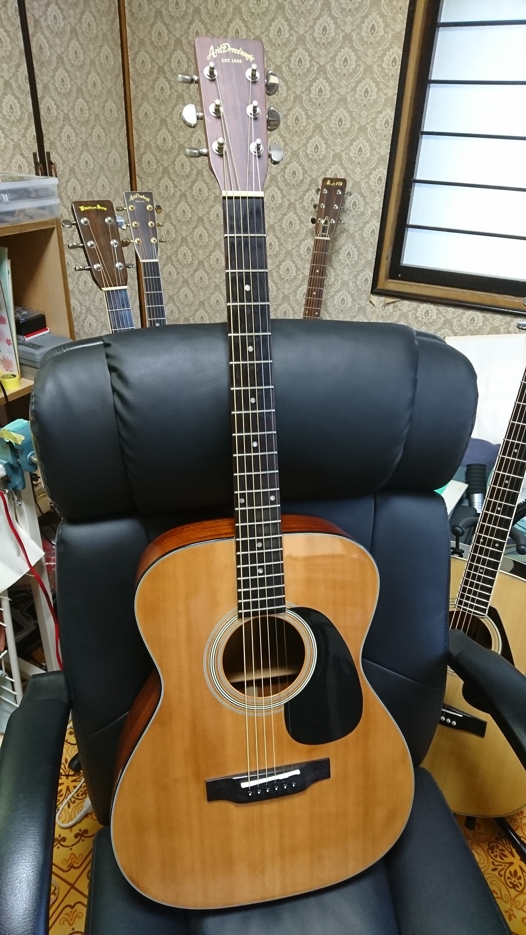 AriaDreadnought AF-25Nアコースティックギター ケース付