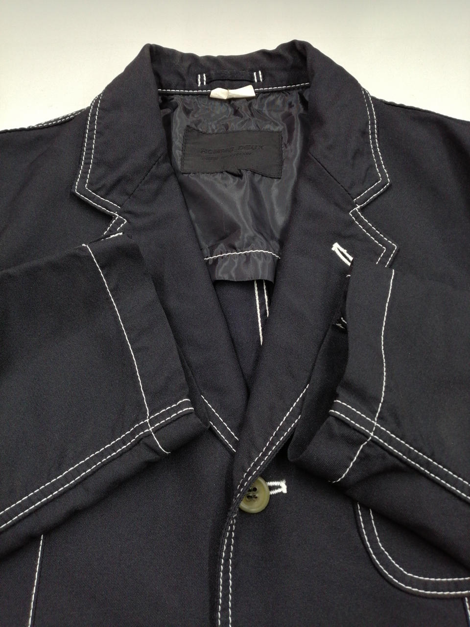 COMME DES GARCONS HOMME DEUX|ホワイトステッチジャケット|【ハード