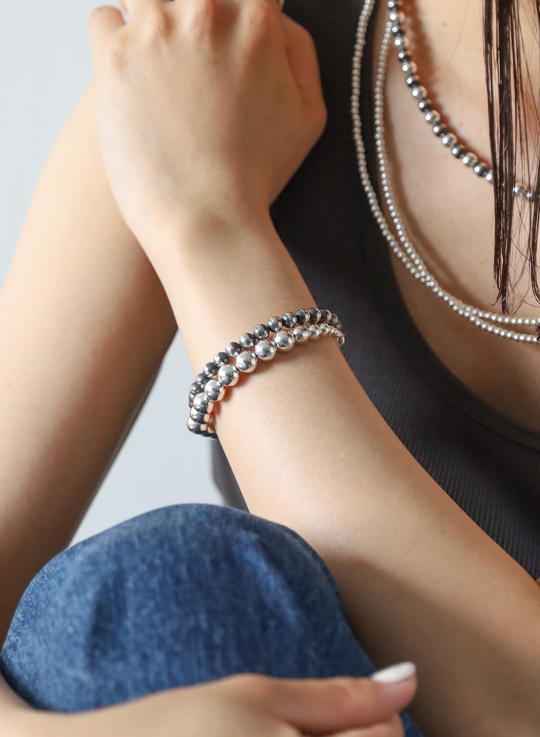 NAVAJO PEARL SILVER BRACELET 6MM|ナバホパール シルバーブレスレット