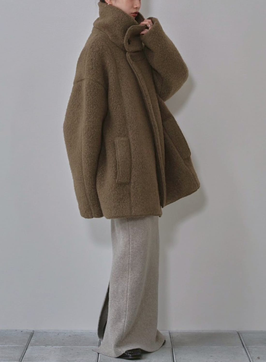 TODAYFUL スタンドカラーブークレジャケット 36 STANDCOLLAR BOUCLE