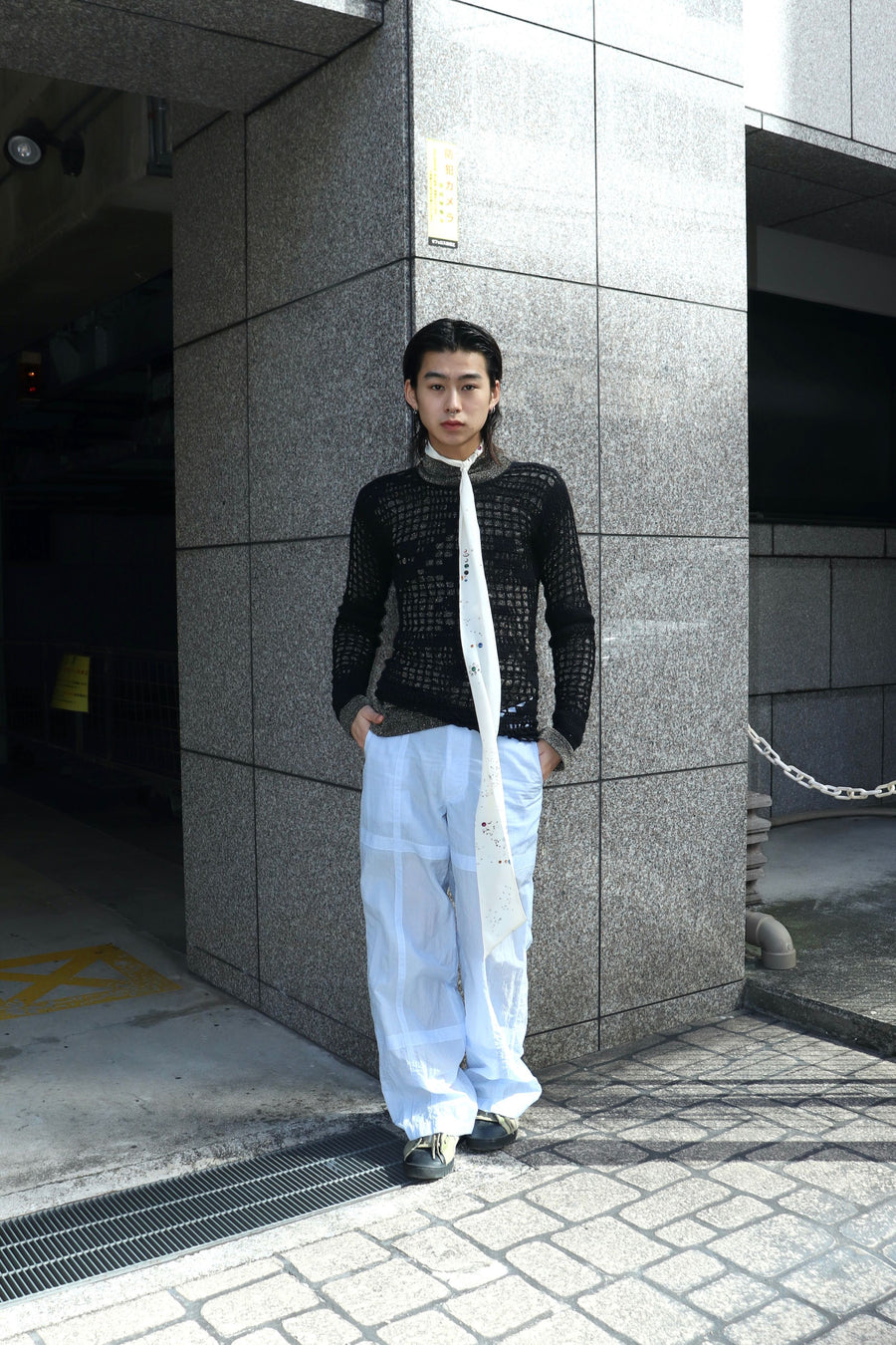 MASU(エムエーエスユー)のGALAXY SILK SCARF WHITE(スカーフ)の通販