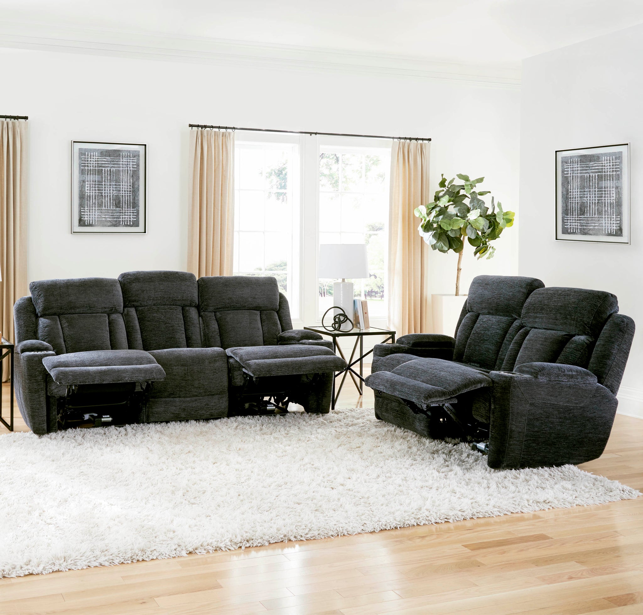 DALTON - LUCKY CHARCOAL Power Sofa - Parker House Furniture