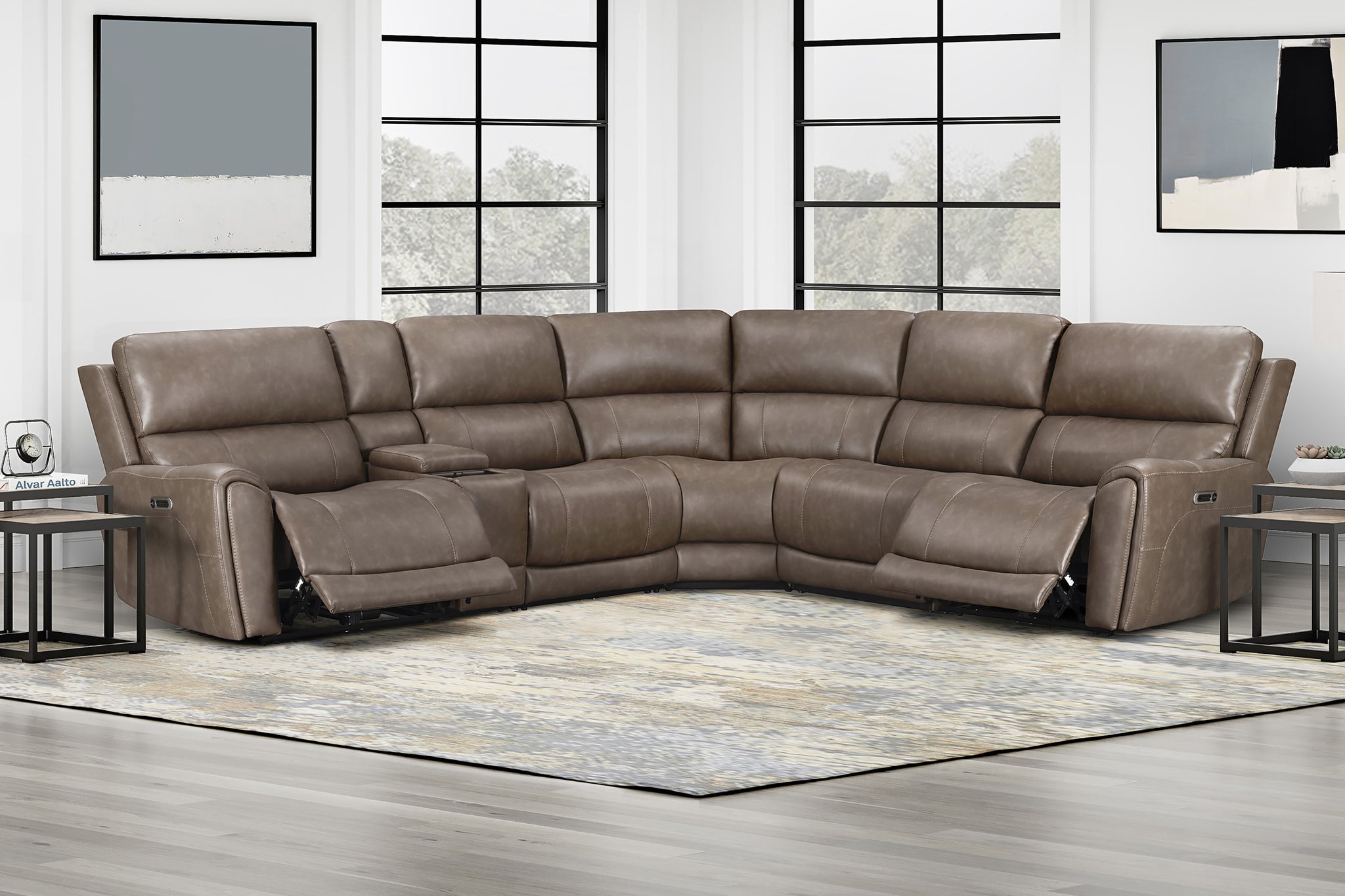 HANCOCK - BETTE HAZEL 6pc Power Zero Gravity Modular Sectional