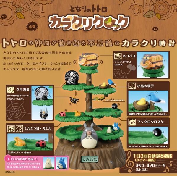 となりのトトロ からくりクロックが発売されました！「さんぽ