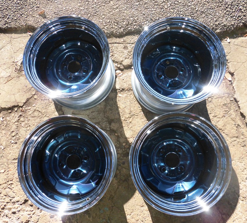 深リム 加工鉄ホイール（鉄チン）4本セット（ 9J x 14, 10J x 14 各2本