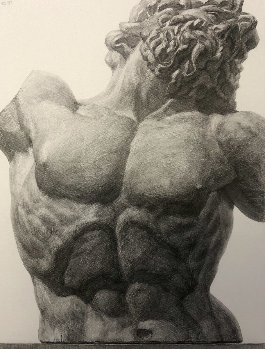 ラオコーン！ #石膏像 #石膏デッサン #絵描きさんとつながりたい