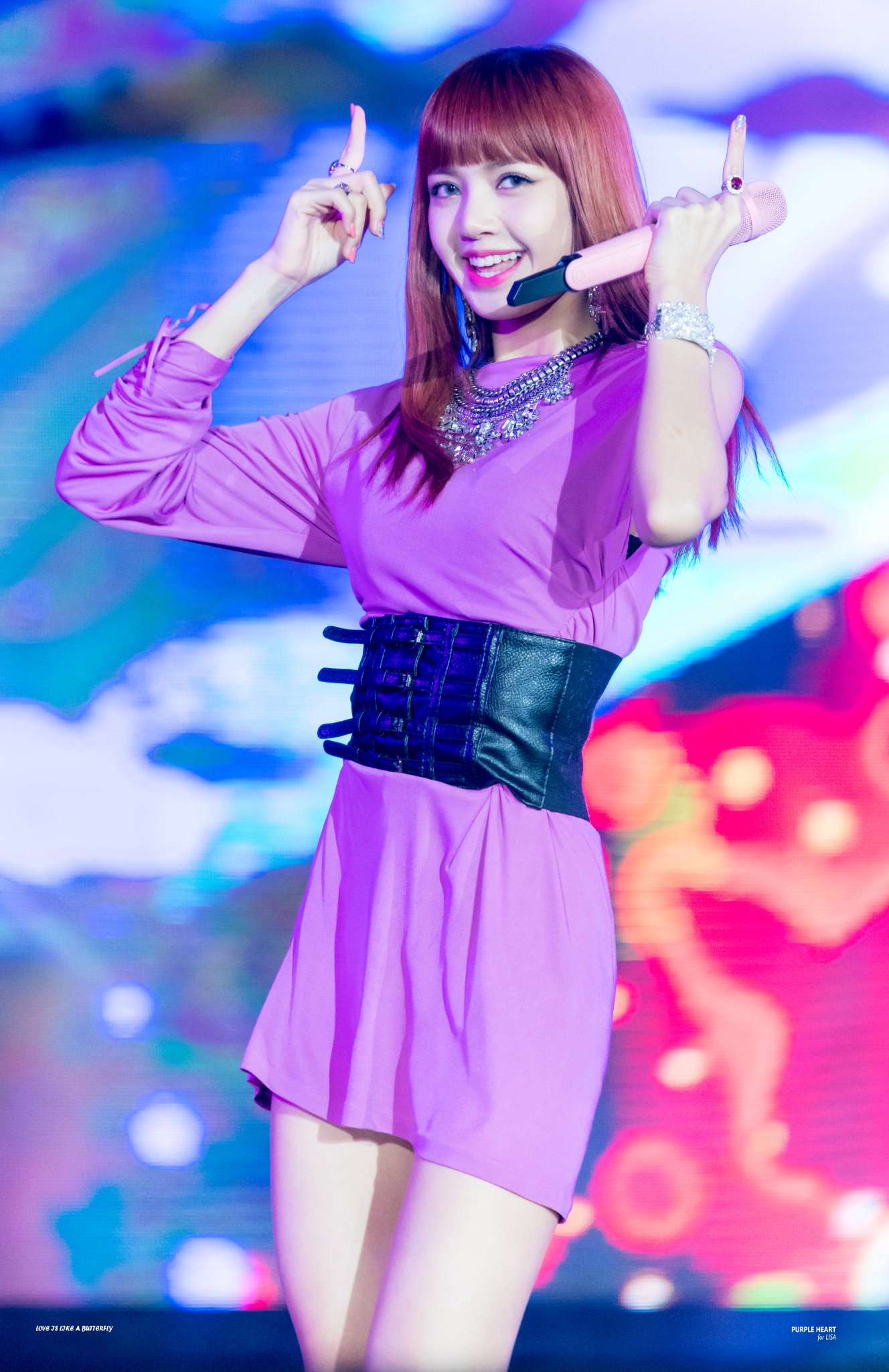 正規品 ストリングティング ハート パープル BLACKPINK リサ