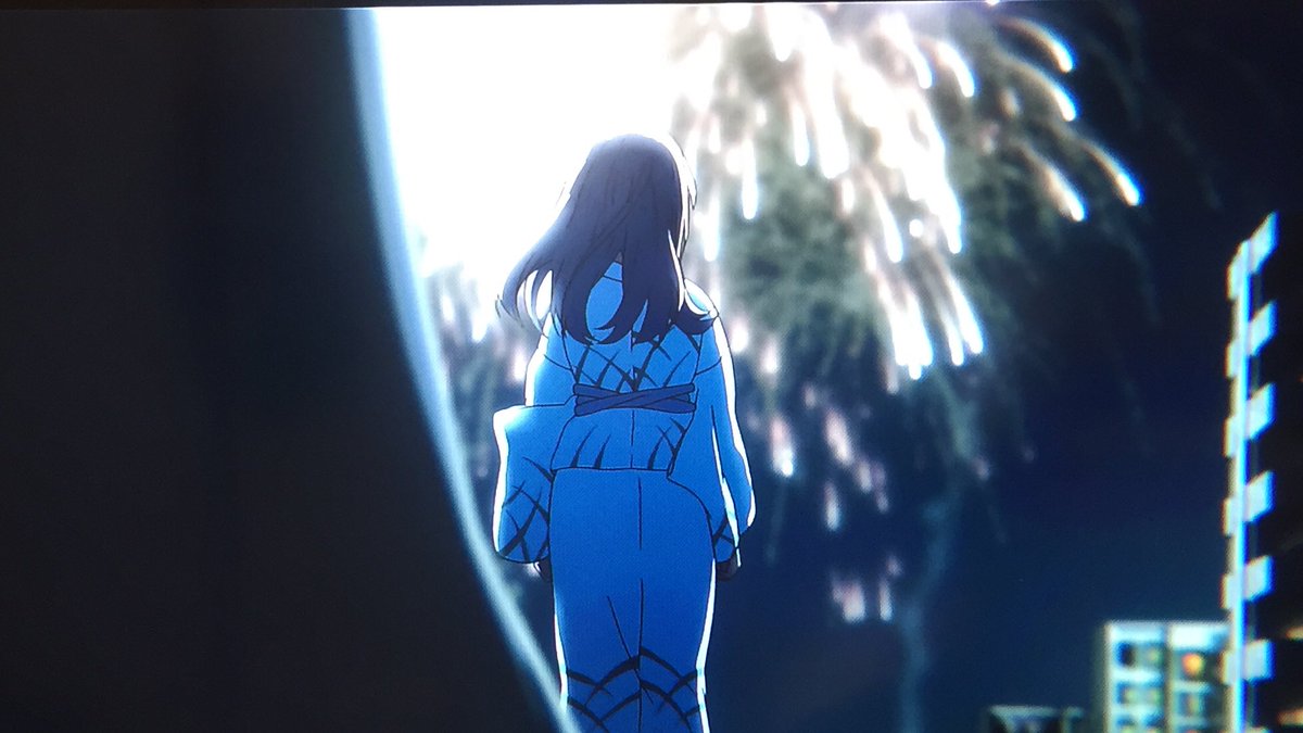 冒頭、石田将也は橋の上で自殺を想像するが、川辺で遊ぶ子供らの花火