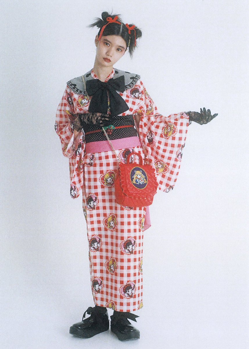 レトロな少女のプリントが可愛い浴衣がラフォーレ原宿&オンラインに