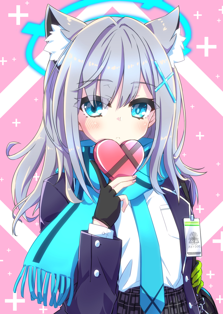 色紙 シロコ バレンタイン ファンアート ブルアカ R*N様