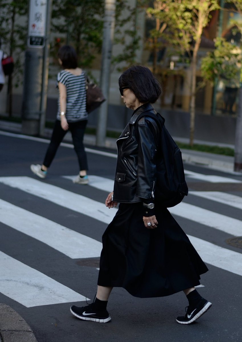 ライダースジャケットが世界一似合う人、川久保玲説。