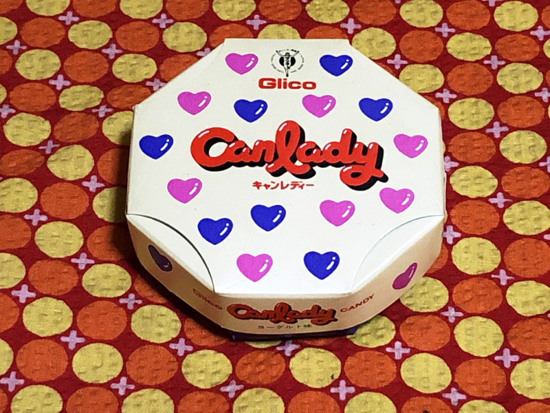 1980年代発売のグリコキャンレディーヨーグルト味のパッケージ☆この八