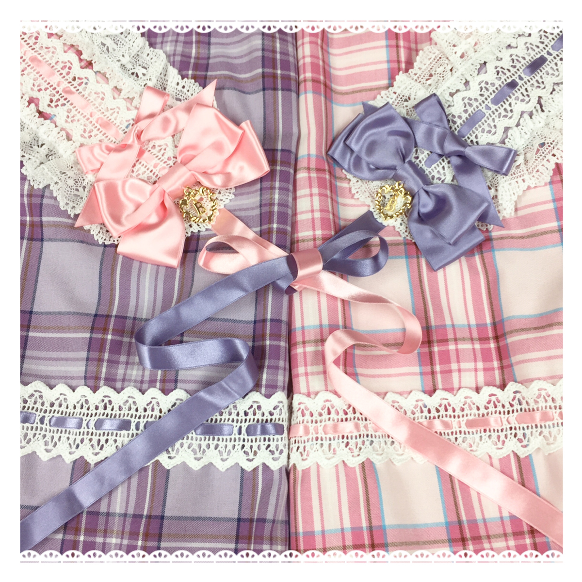 ≪オリジナルタータンチェックベビードールジャンパースカートセット