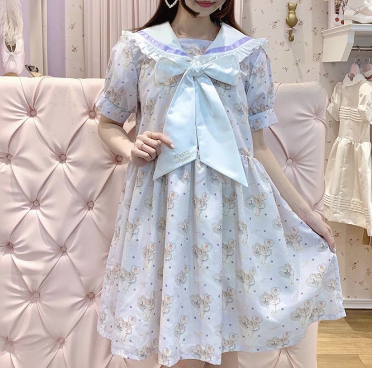 Early Summer】2F ローズマリー ソワール「天使柄セーラーワンピース