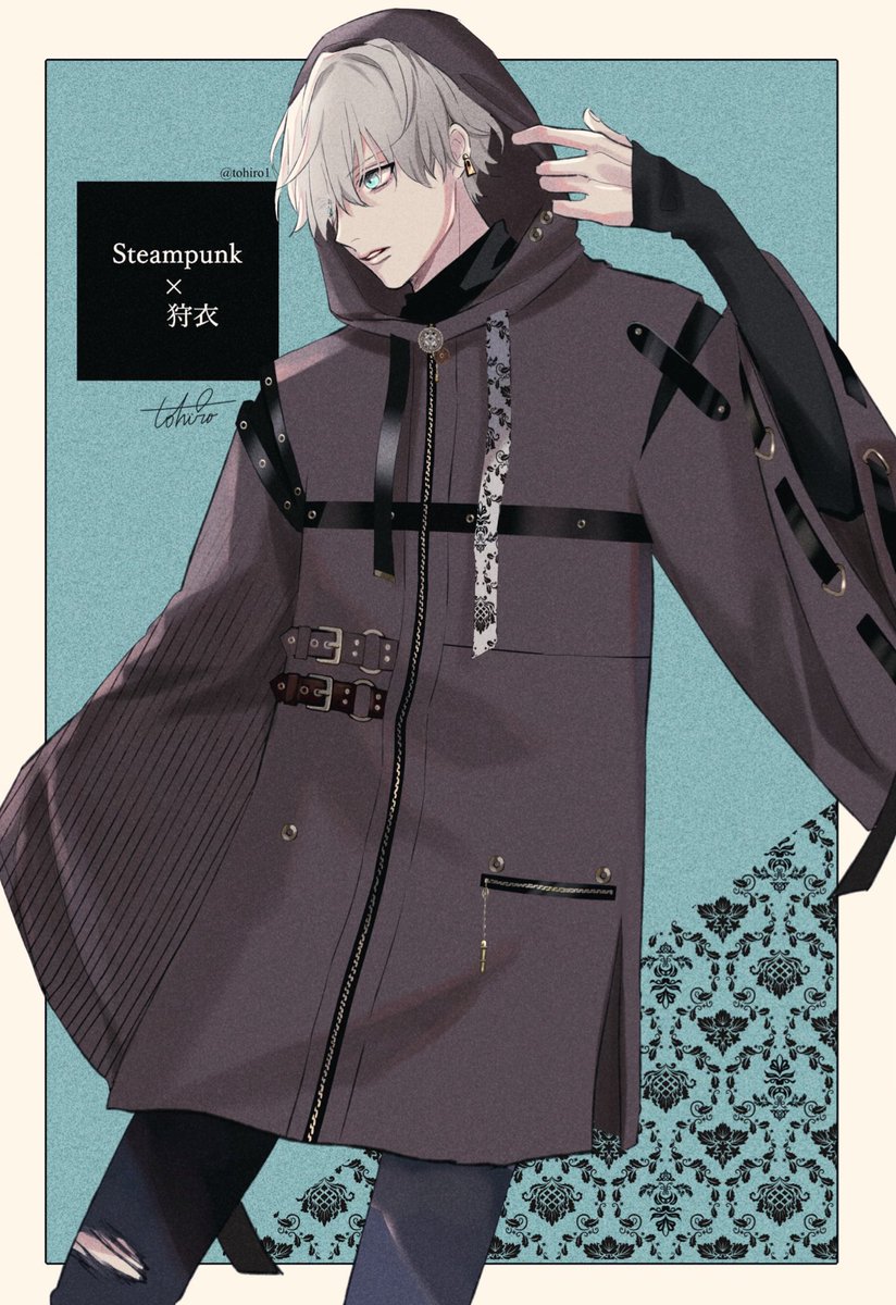 この度Favoriteさんで、ユニセックスのスチームパンク×狩衣パーカーを