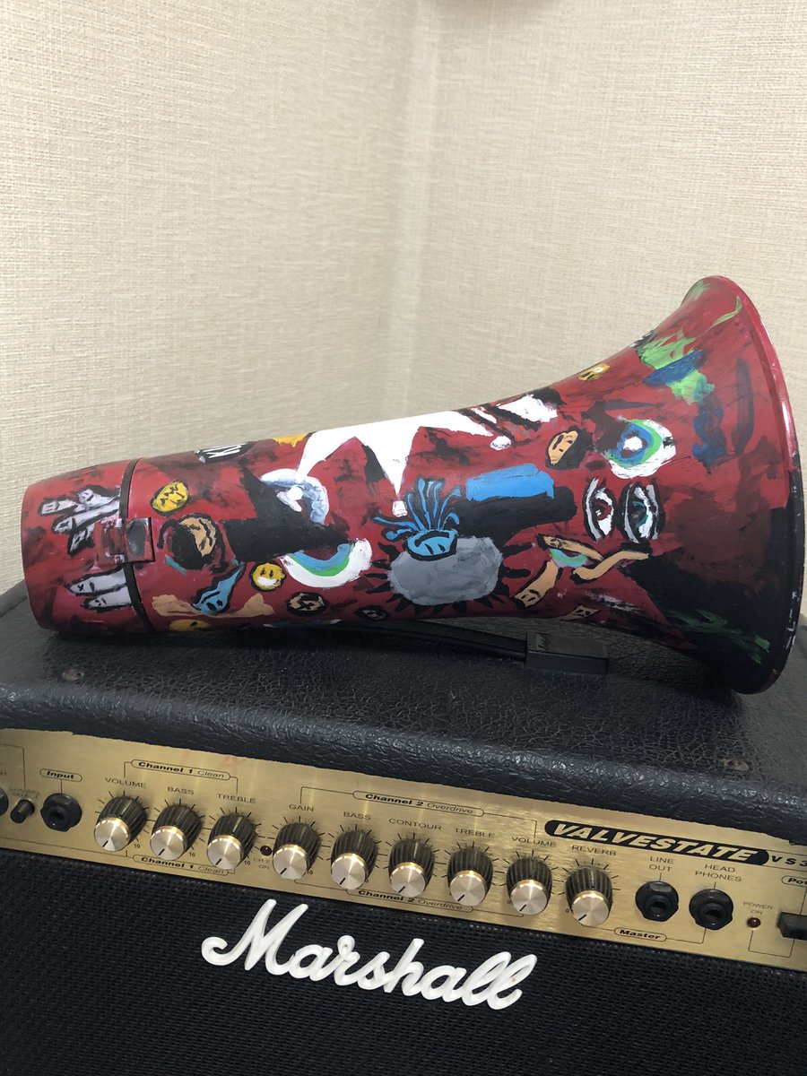 拡声器ペイントしました!!!常田さんが使用していた初代拡声器を参考