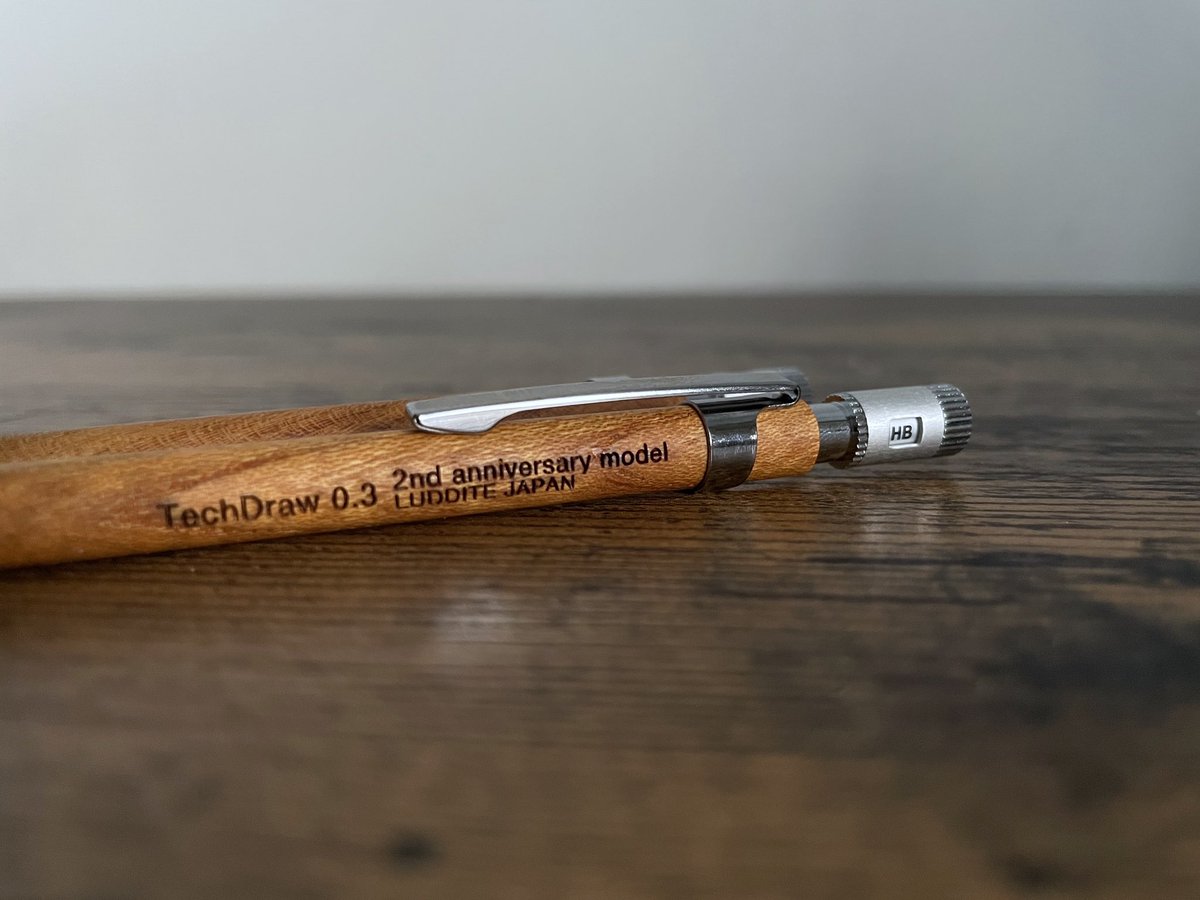 新商品情報】 2周年記念アイテムとしてTechDrawの木軸(欅)バージョンを