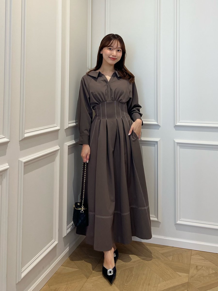 🏷Montecristo Long Dress - moss - 色味が秋らしく大人で可愛いmoss