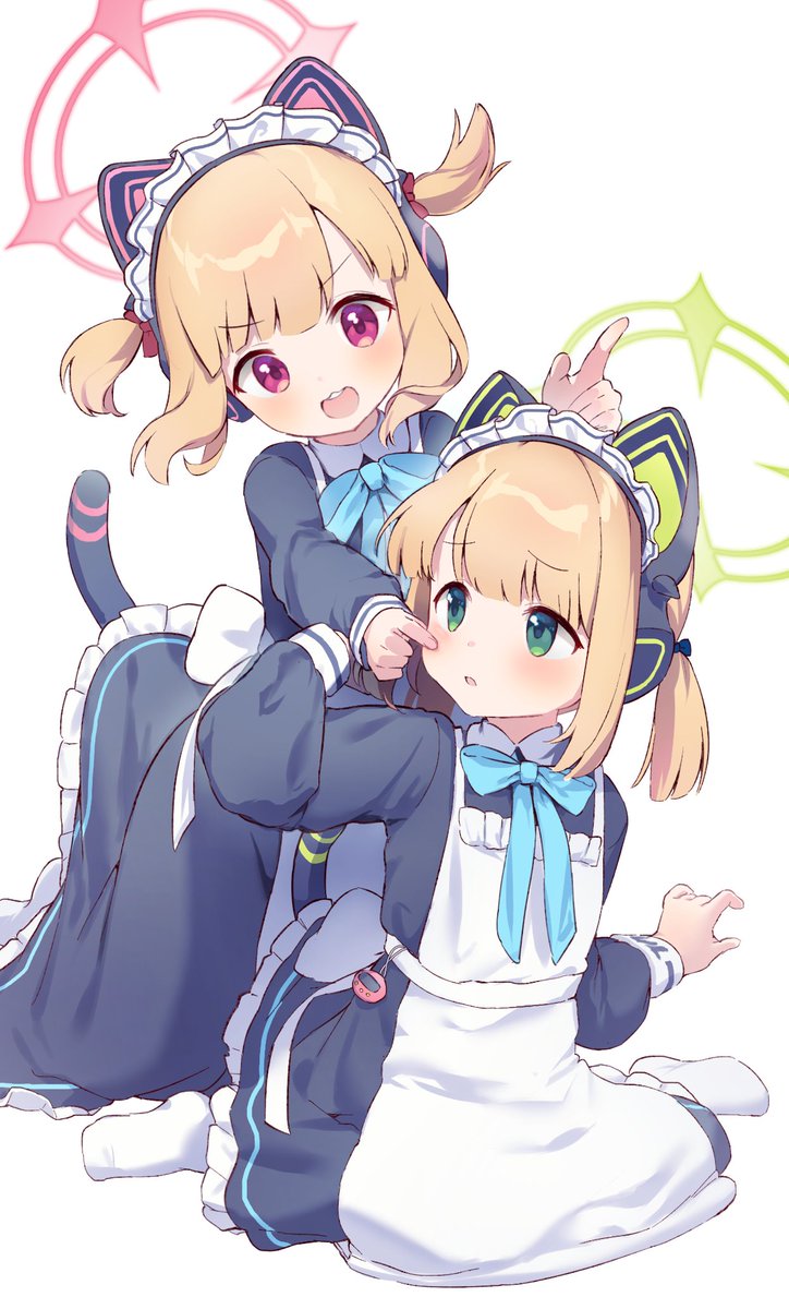 モモイとミドリ（メイド） #ブルアカ #BlueArchive