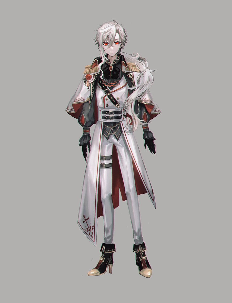 葛葉イラコン 「白×貴族服」 既存の貴族衣装と対になるような要素を