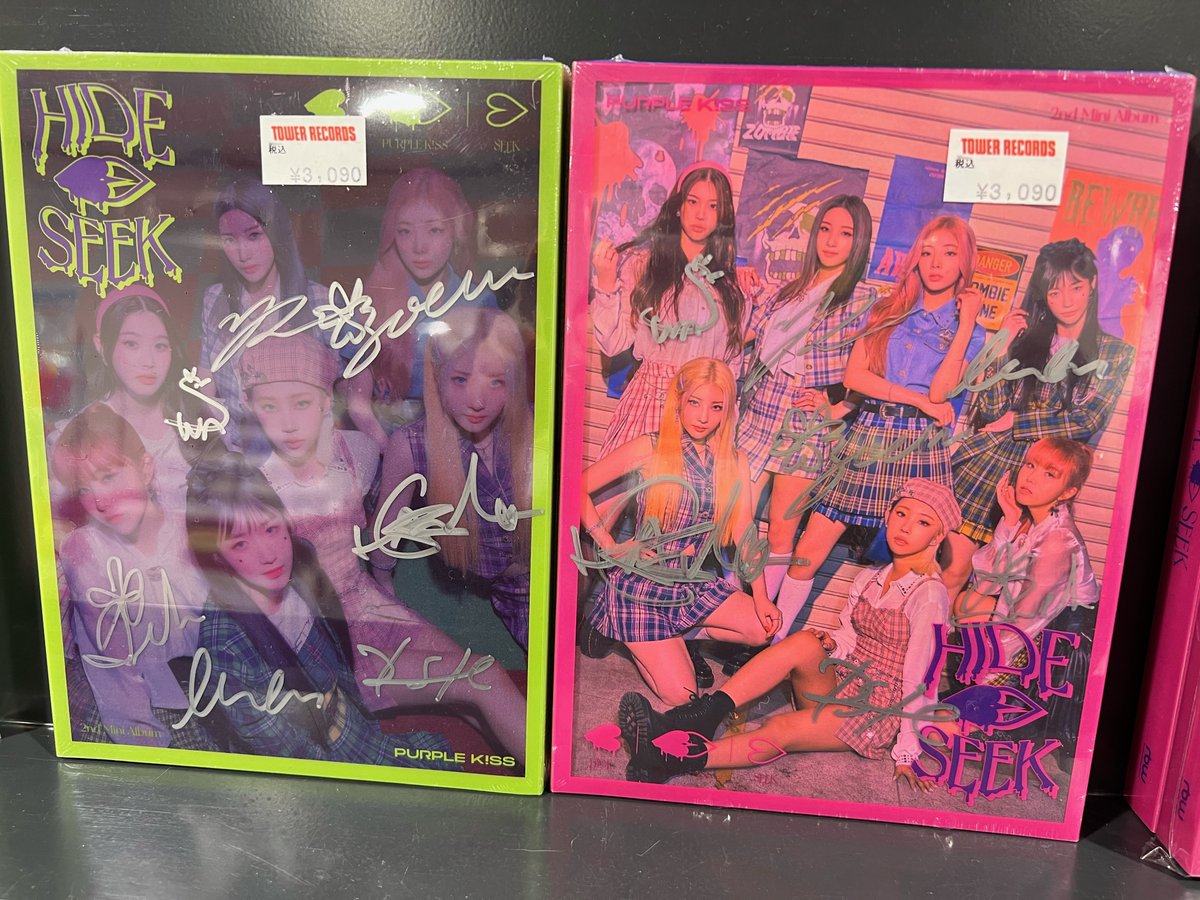 PURPLE KISS】 2ndミニアルバム『HIDE& SEEK』 全メンバー直筆サイン