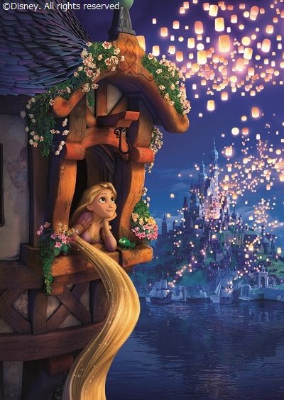 塔の上のラプンツェル」まで、あと7️⃣分 毎年、自分の誕生日に夜空に