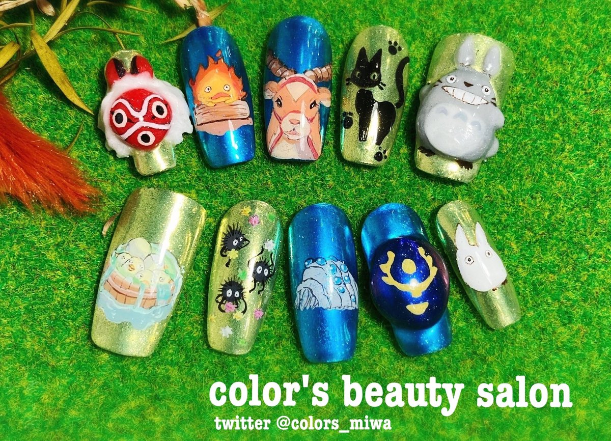 お客様オーダー、 ジブリネイルチップ。 最高に楽しいオーダー