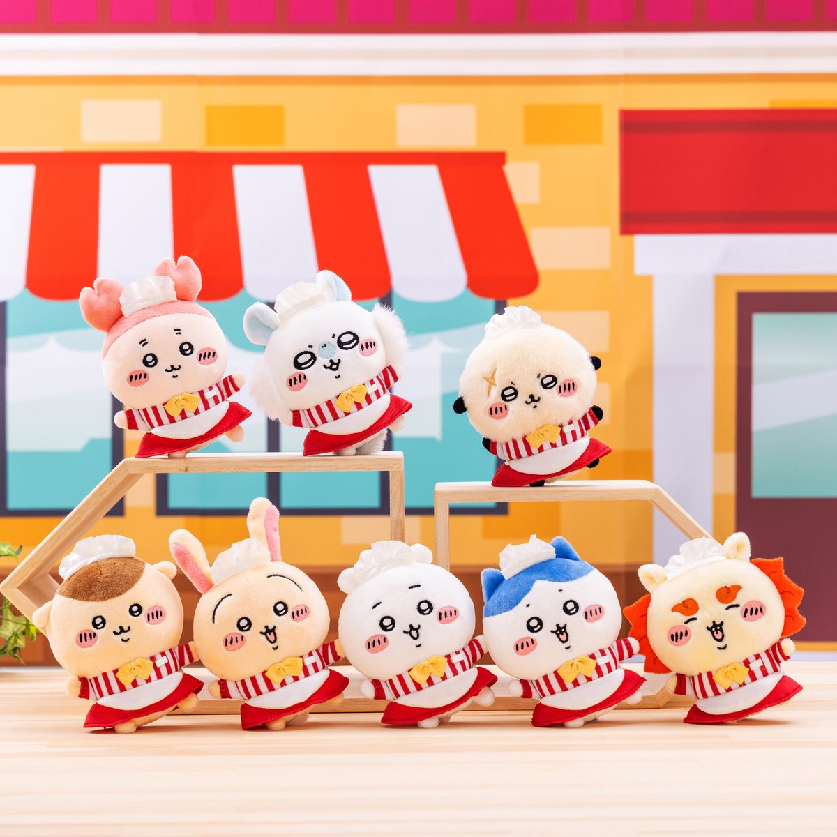 ⭐️お知らせ⭐️ 『#ちいかわレストラン ホール担当なマスコット（全8