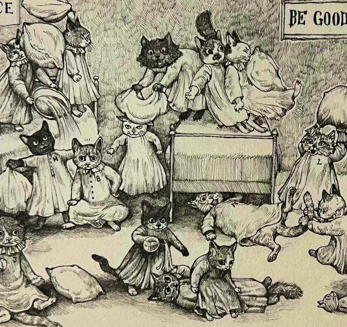 水をかけるとかだいぶ悪さをしでかしてる猫たちを再現で描いてみました