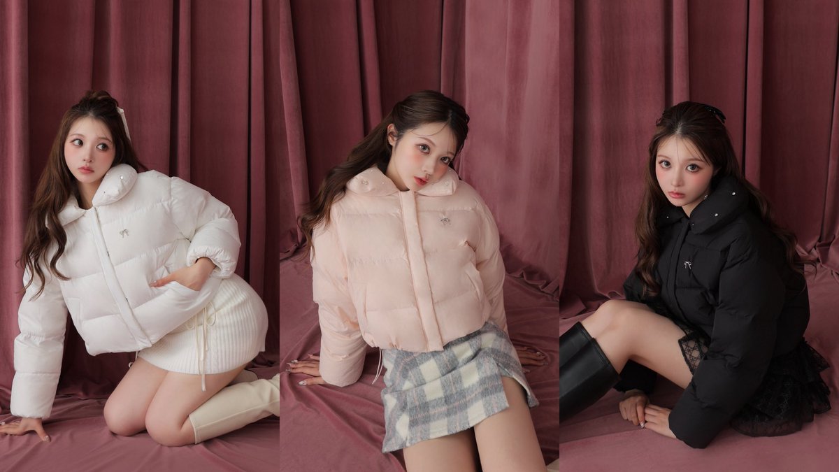 m me eme ダウン　ピンク OUTER – M me eme