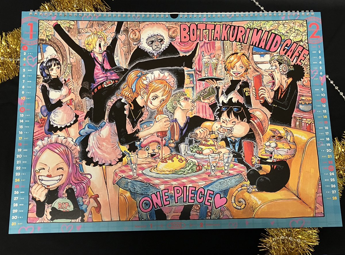 新商品】原画商品 『ONE PIECE』コミックカレンダー(大判)2026 3,960円