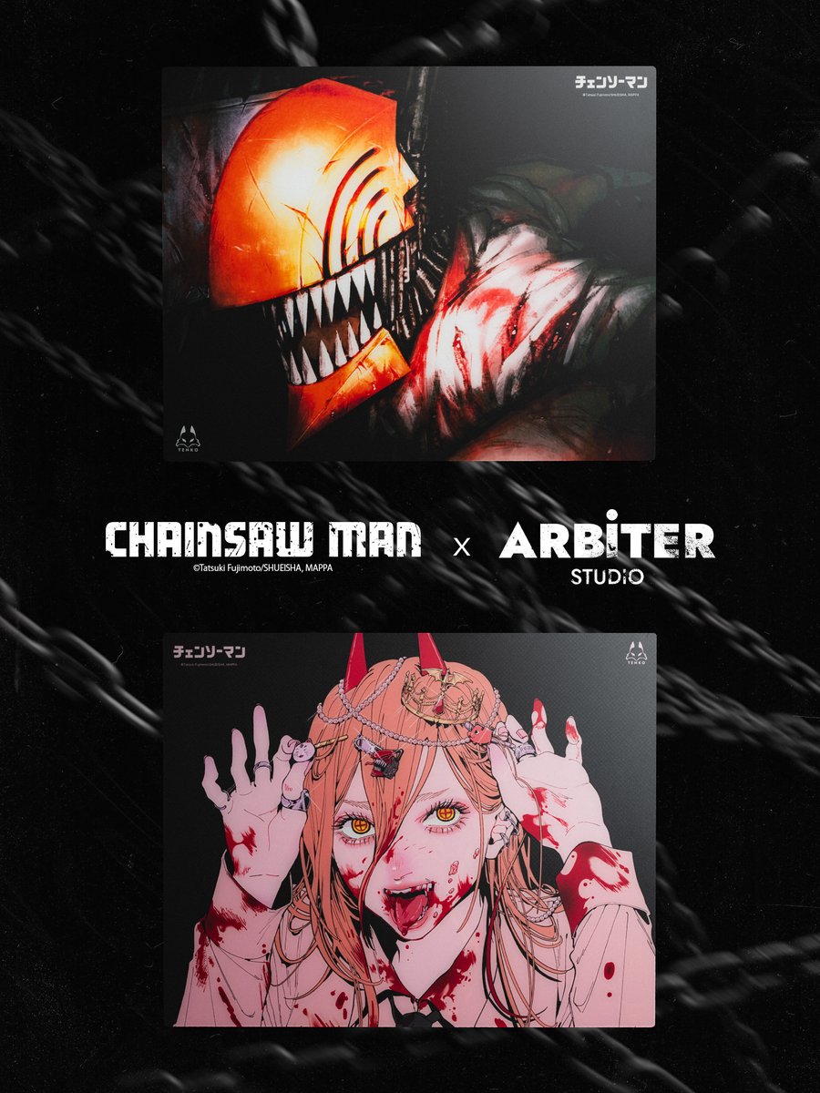 🦊Arbiter Studio × チェンソーマン⛓️ ガラスマウスパッド
