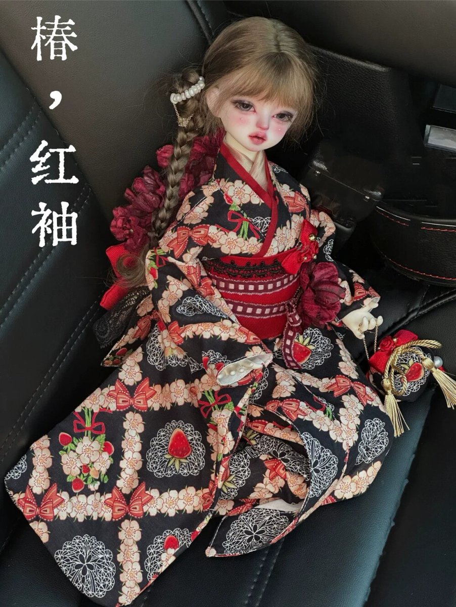 ドール用服 #和服 #着物セット 「椿，紅袖/紫藤夢乃/鸢尾涙」 1/4