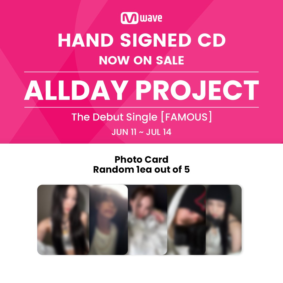 Mwave shop] #ALLDAYPROJECT の直筆サイン入りCDを購入できます
