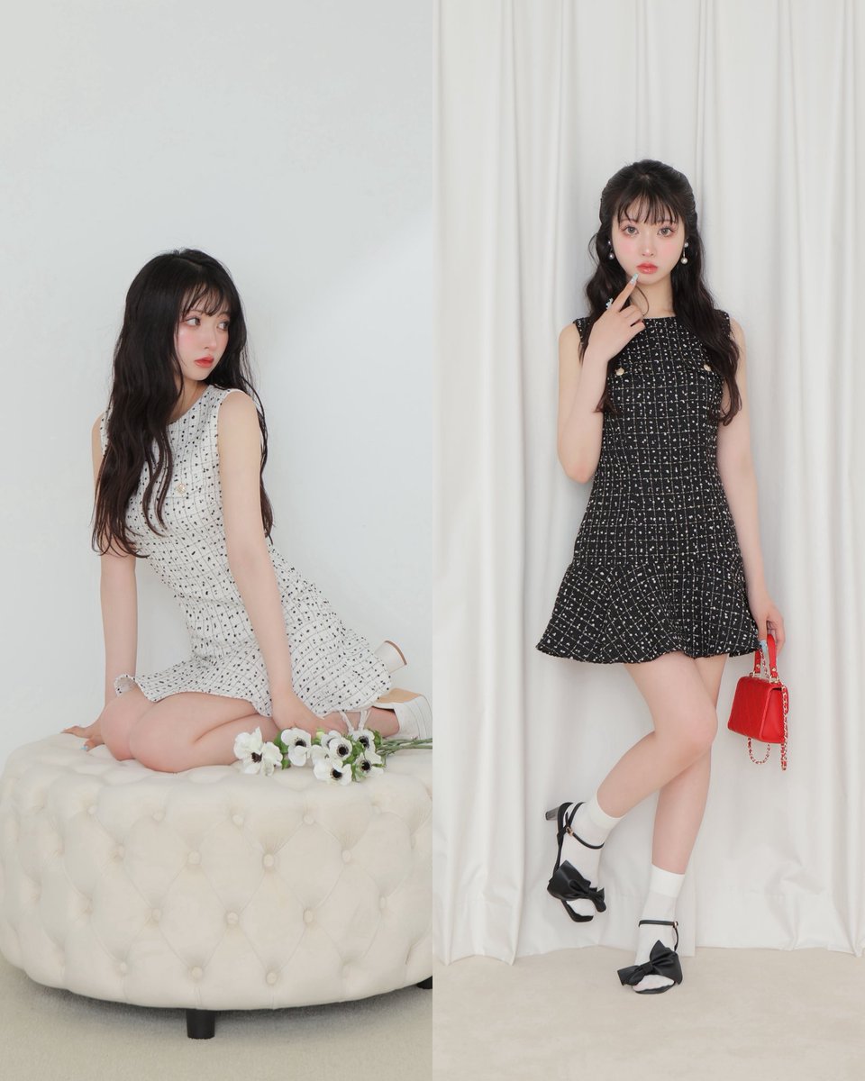 M me eme メゾンツイードミニワンピース エムエメ Mmeeme メゾン