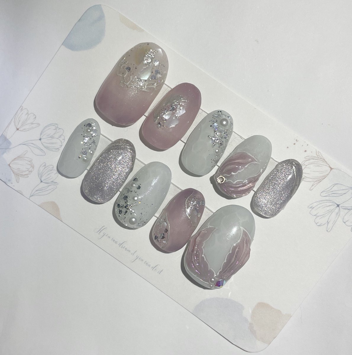 恋と深空 ホムラ 概念ネイルチップ お客様よりオーダー頂き制作 第2弾