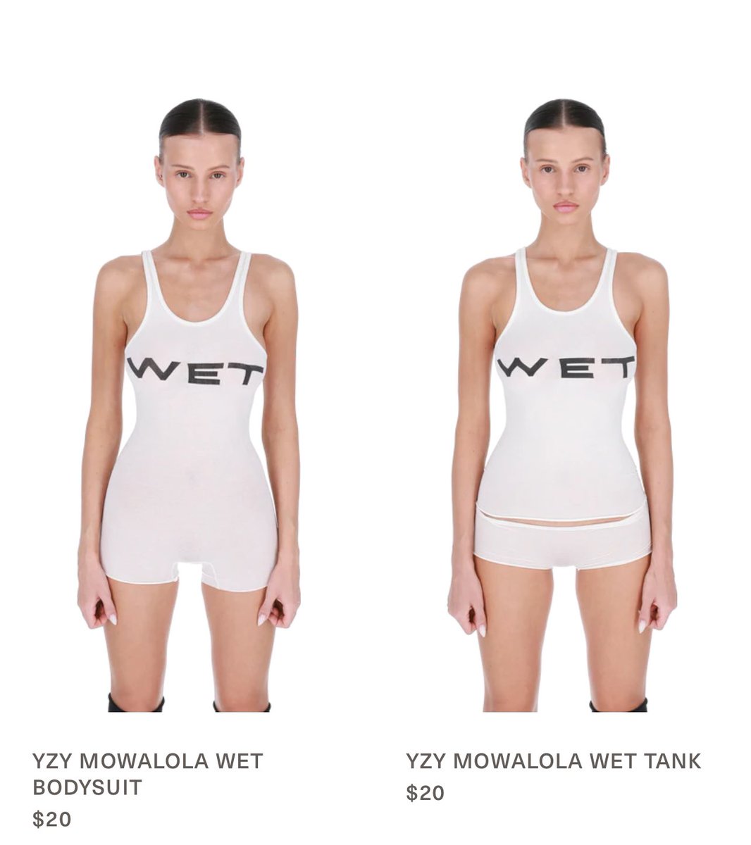 トップス WET YZY Mowalola TANK