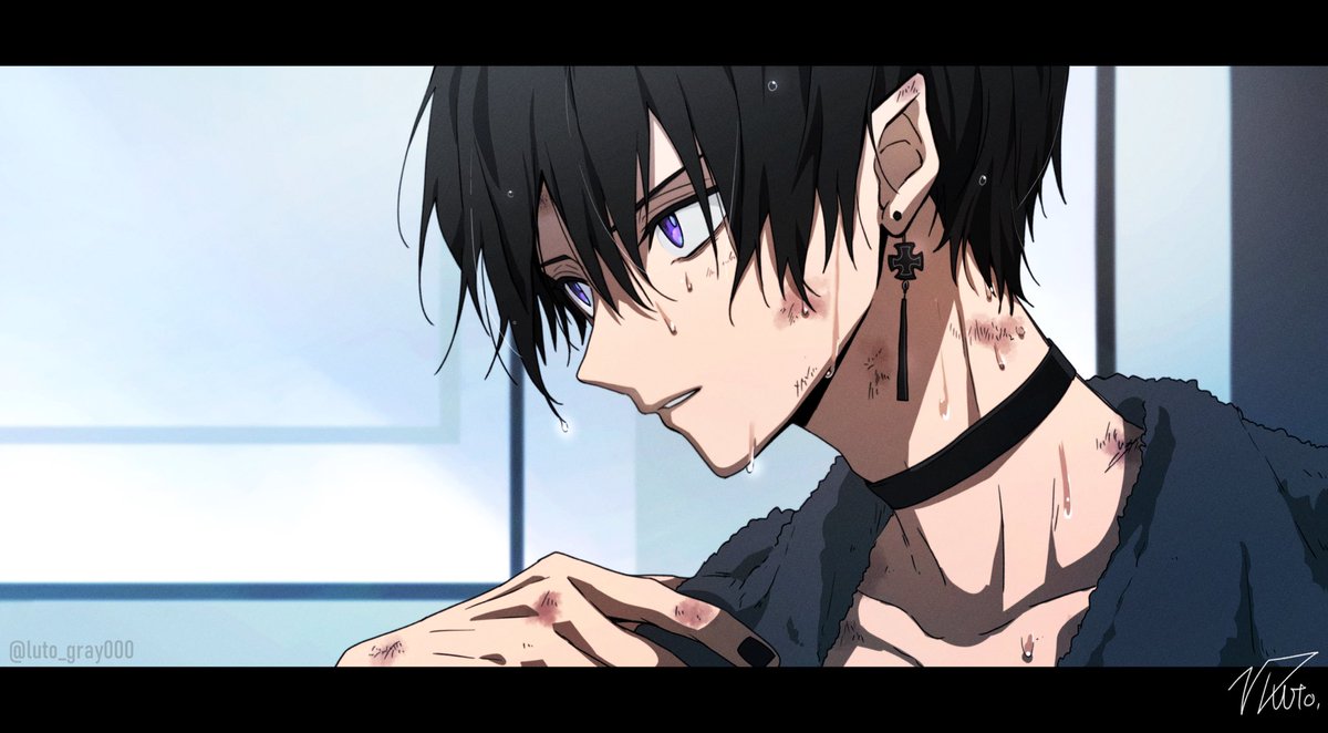 アニメ風【落ちない赤】」|灰色ルトのイラスト